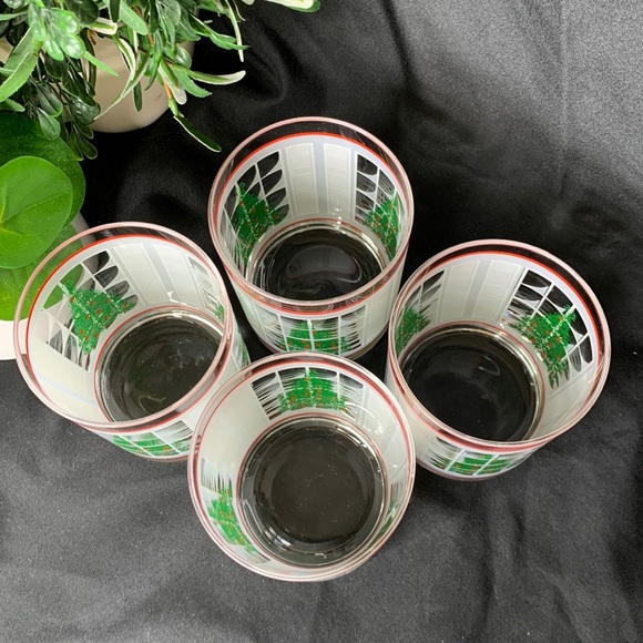 4 VTG WAECHTERSBACH Christmas Tree & window Old Fashioned 12oz Low Ball glasses - Picture 8 of 8